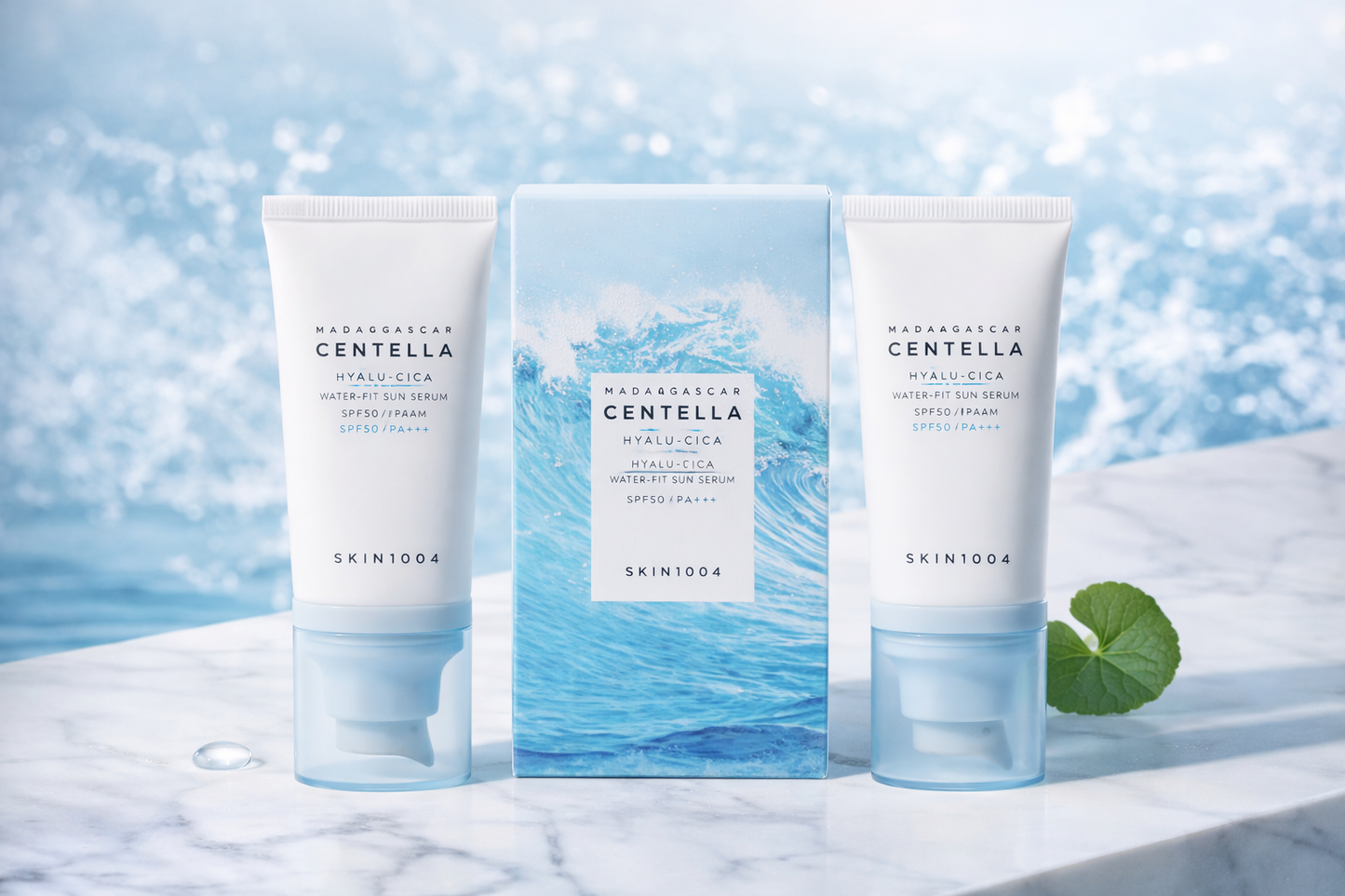 [Skin1004] Madagascar Centella Hyalu-Cica Water-Fit Sun Serum Twin Pack 50ml*2